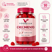 Vosbella para crecimiento de pelo, menos caída visible y mayor densidad capilar en mujeres +40